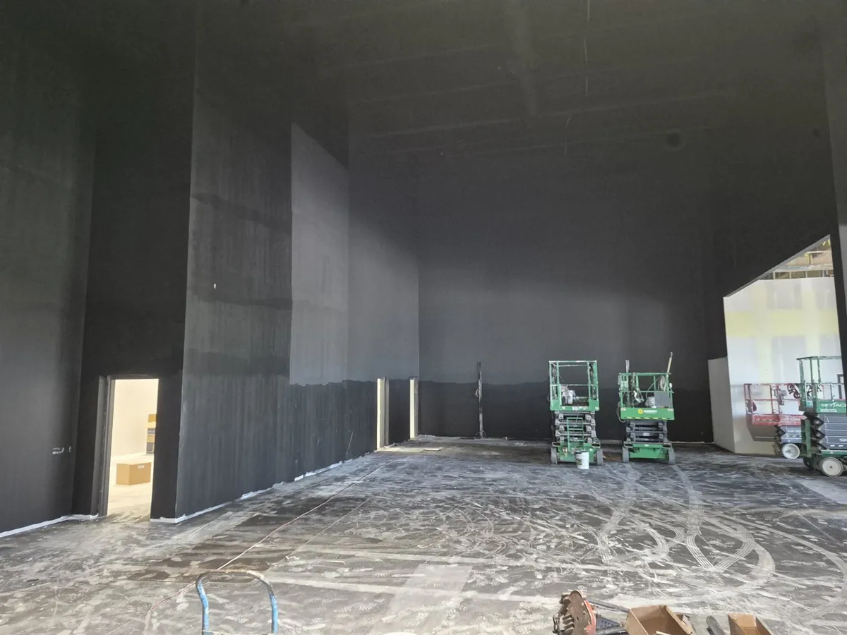 Exposed commercial ceiling