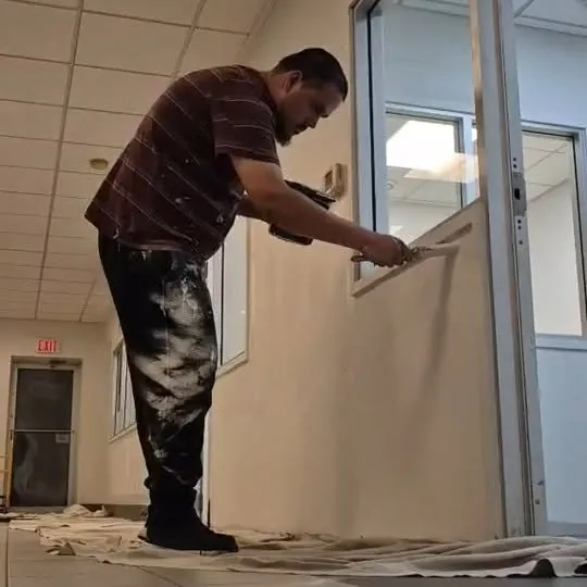 Office and showroom preparation — Brushwork detail