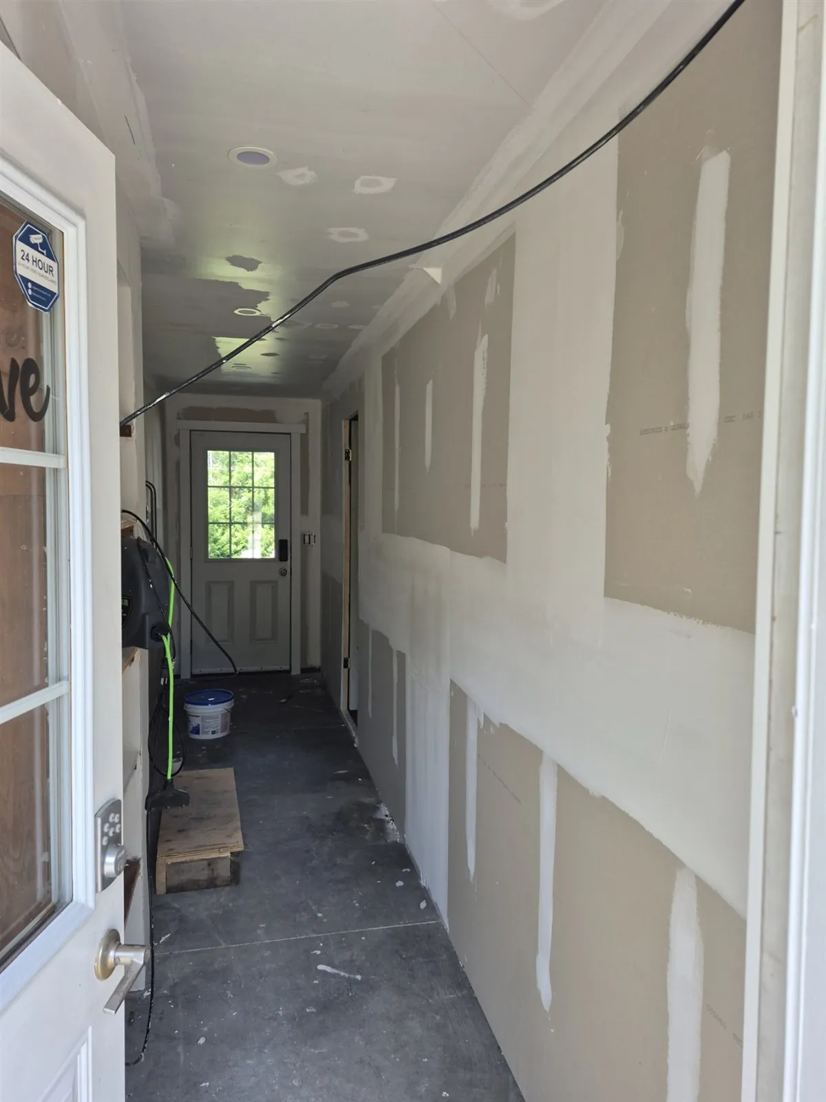 Hallway wall and ceiling preparation — Ceiling preparation