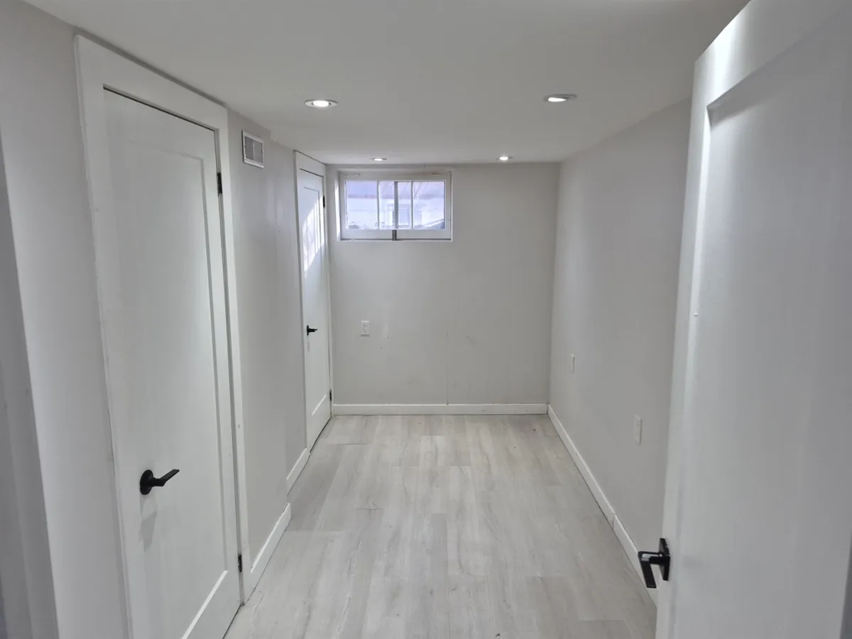 A light, open lower level — Hallway