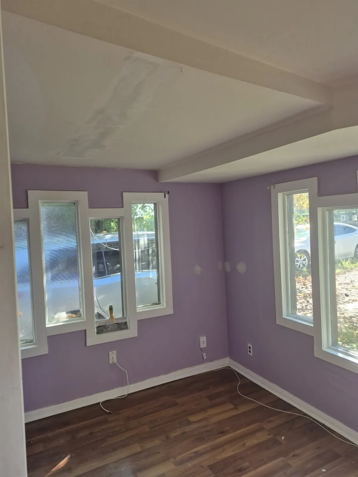 From purple to a soft neutral — Before