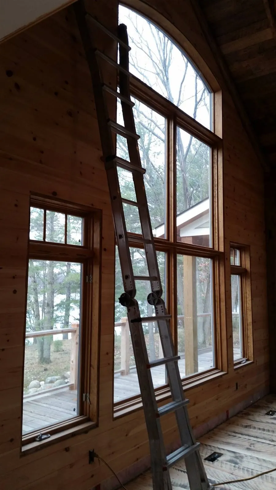 Preparation around natural timber — Timber window detail
