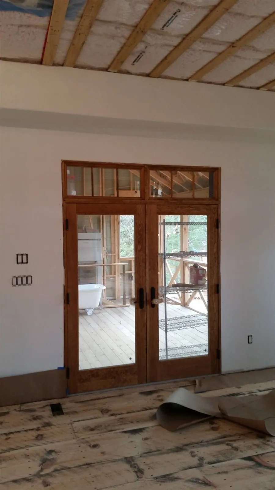 Preparation around natural timber