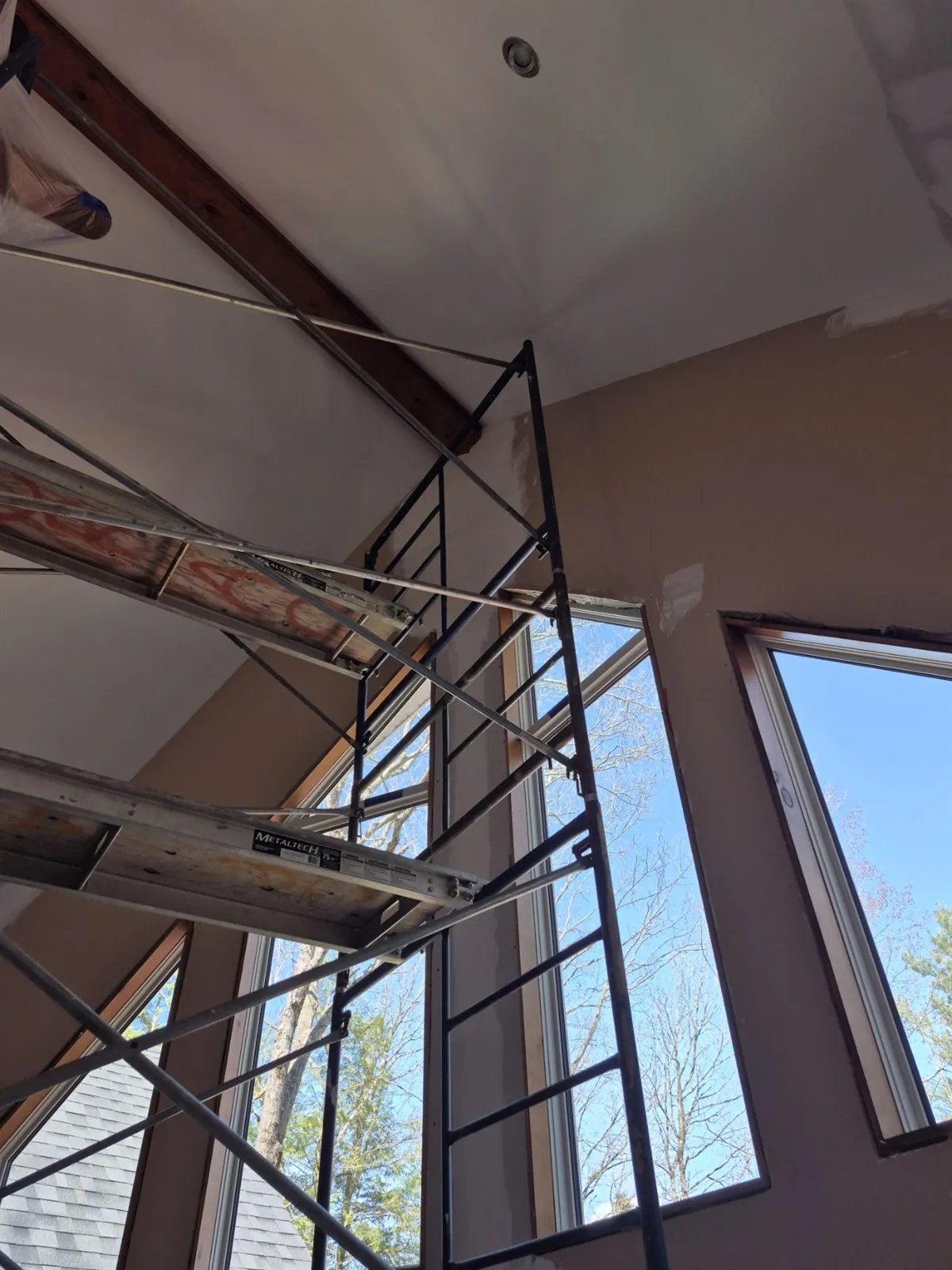 Vaulted interiors, transformed — During · high-wall preparation